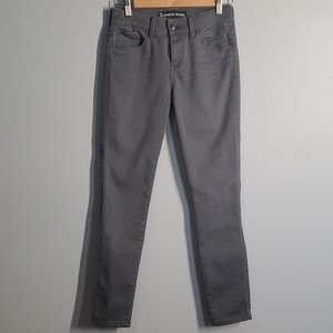 Express jeans women's size 2 grey extreme stretch legging mid rise mid-r…
